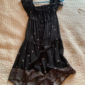 black and white romper